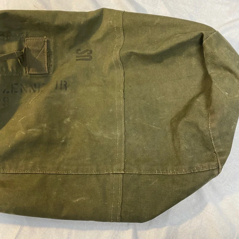 Vintage US Army Canvas Sea Bag Duffel Korean Vietnam Era‎ RA18842029